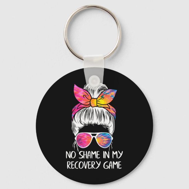 No Shame In My Recovery Game Sobriety Aa Na Anni T Keychain (Front)