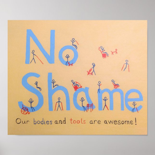 "No Shame in Scootin" Disability Pride Poster (Front)