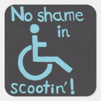 "No Shame in Scootin" Disability Pride Stickers