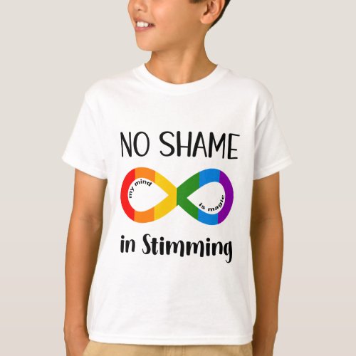 No Shame in Stimming Autism Awareness Acceptance T_Shirt