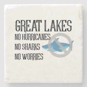 No Sharks No Worries Coaster by sharpcreations at Zazzle