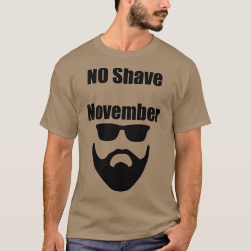 No Shave November full beard art 1 T_Shirt