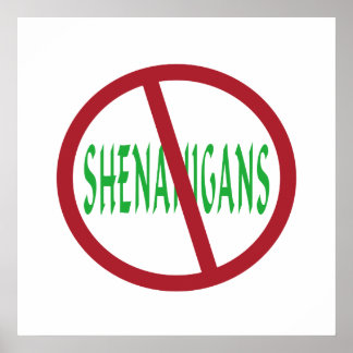 No Shenanigans Symbol Poster