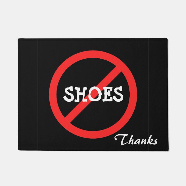 No shoe house welcome mat (Front)