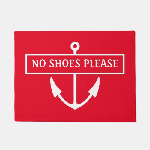 No Shoes Please Dock Mat