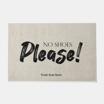 No Shoes Please Doormat by graphicdesign at Zazzle