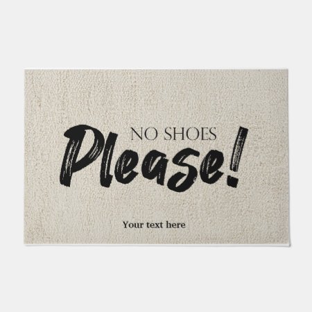 No Shoes Please Doormat