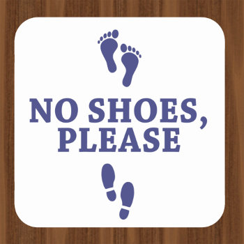 No Shoes Please  With Feet Sticker by SayWhatYouLike at Zazzle
