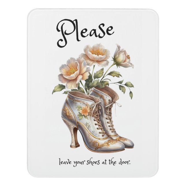 No shoes sign (Contemporary Vert)