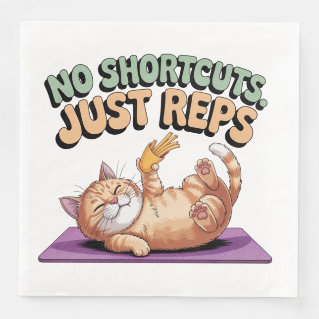No Shortcuts. Just Reps Paper Dinner Napkins (Front)
