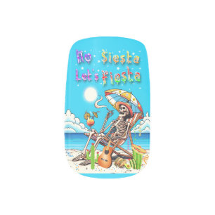 No Siesta Let's Fiesta Minx Nail Art