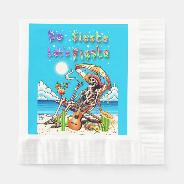 No Siesta Let's Fiesta Napkins (Front)
