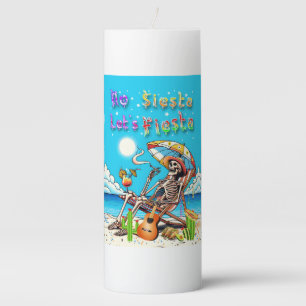 No Siesta Let's Fiesta Pillar Candle