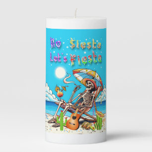 No Siesta Let's Fiesta Pillar Candle