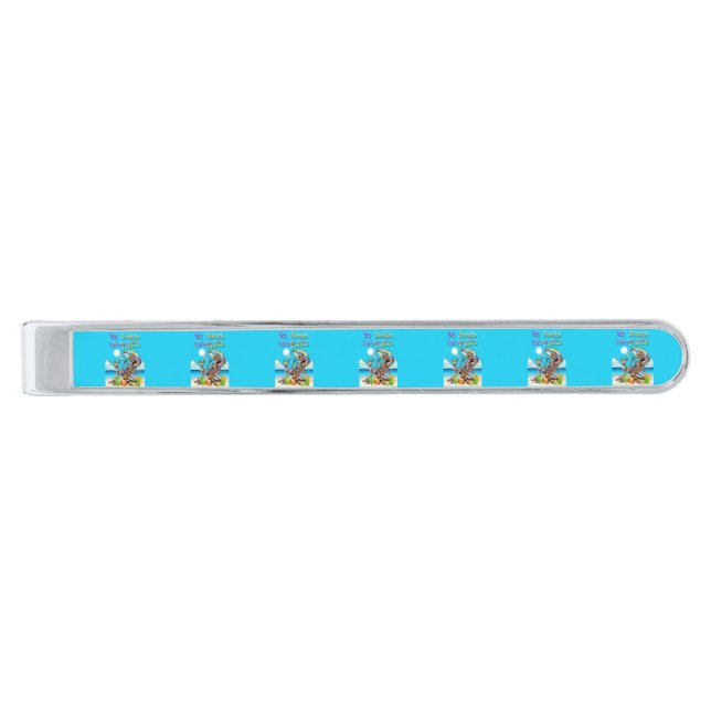 No Siesta Let's Fiesta Silver Finish Tie Bar (Front)