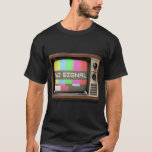 No Signal 70s 80s Television Screen Retro Vintage  T-Shirt