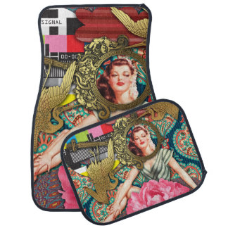 No-Signal - Cheeky Lady Digital Collage Car Floor Mat