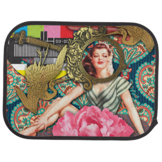 No-Signal - Cheeky Lady Digital Collage Car Mat
