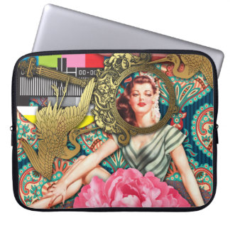 No-Signal - Cheeky Lady Digital Collage Laptop Sleeve
