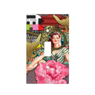 No-Signal - Cheeky Lady Digital Collage Light Switch Cover