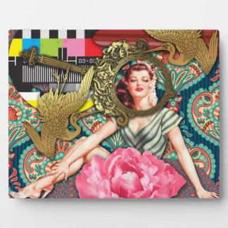 No-Signal - Cheeky Lady Digital Collage Plaque