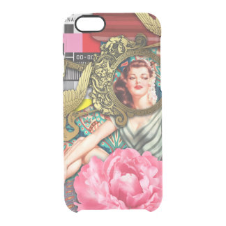 No-Signal - Cheeky Lady Digital Collage Clear iPhone 6/6S Case