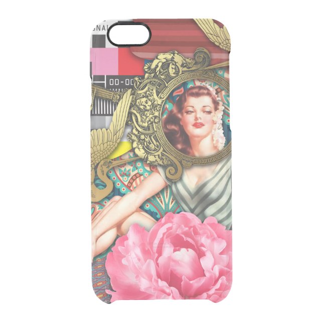 No-Signal - Cheeky Lady Digital Collage Uncommon iPhone Case (Back)