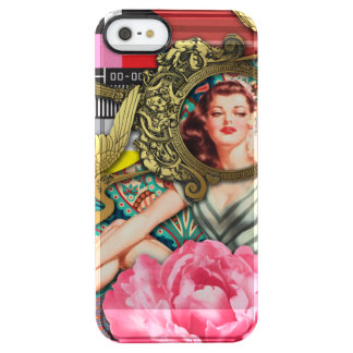 No-Signal - Cheeky Lady Digital Collage Clear iPhone SE/5/5s Case