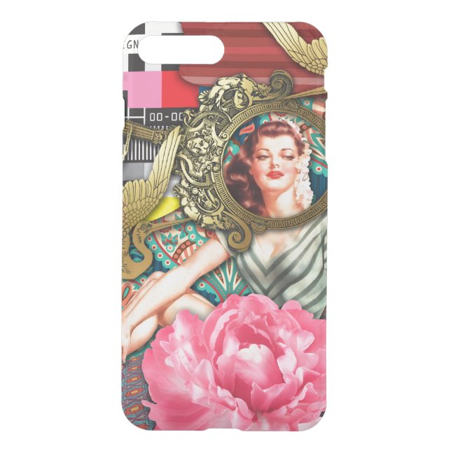No-Signal - Cheeky Lady Digital Collage Uncommon iPhone Case (Back)