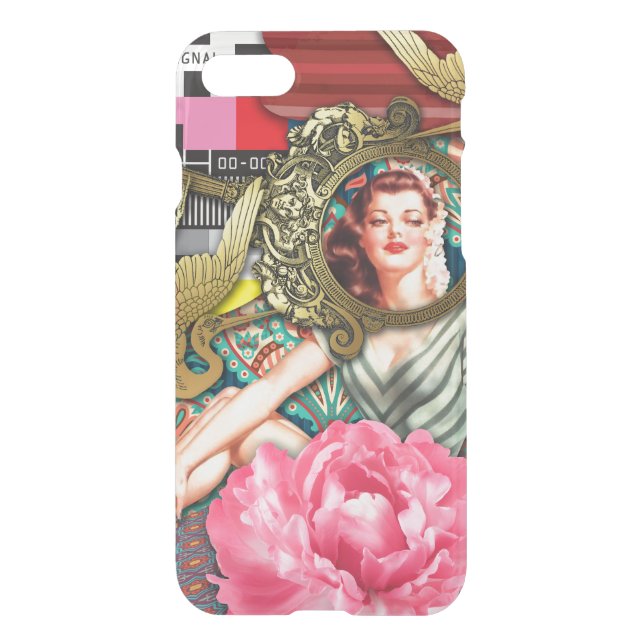No-Signal - Cheeky Lady Digital Collage Uncommon iPhone Case (Back)