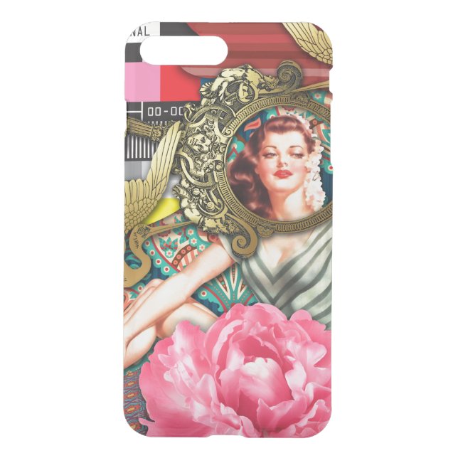 No-Signal - Cheeky Lady Digital Collage Uncommon iPhone Case (Back)