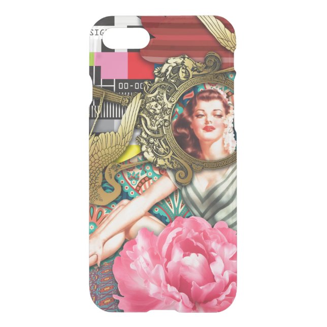 No-Signal - Cheeky Lady Digital Collage Uncommon iPhone Case (Back)