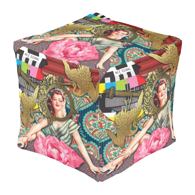 No-Signal - Cheeky Lady Pouf (Angled Front)