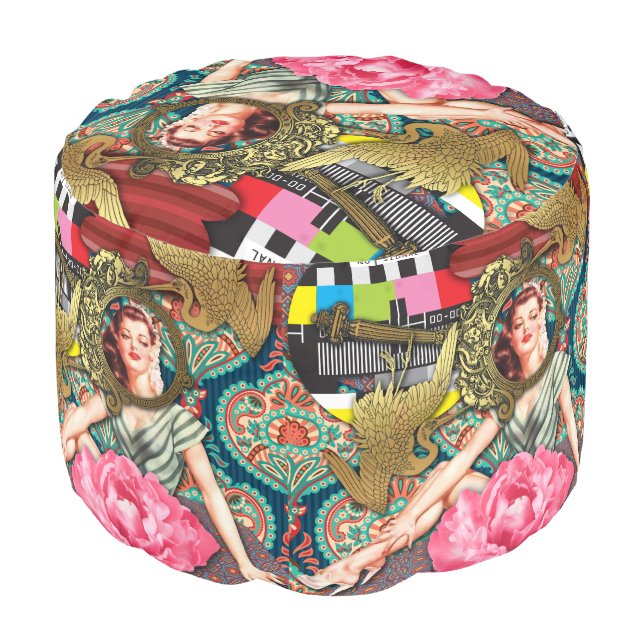 No-Signal - Cheeky Lady Pouf (Angled Front)