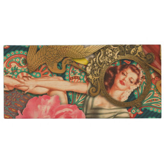 No-Signal - Cheeky Lady Wood USB Flash Drive