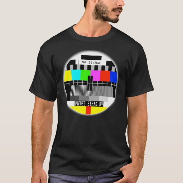 No signal Old TV  Screen Funny T-shirts - please s (Front)