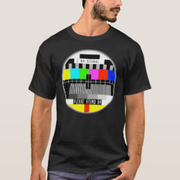 No signal Old TV  Screen Funny T-shirts - please s