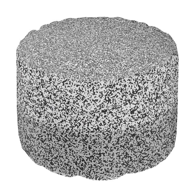 No signal Static White Noise TV Video seat chair  Pouf (Angled Front)