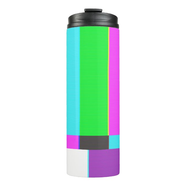 no signal tv screen with noise thermal tumbler (Front)