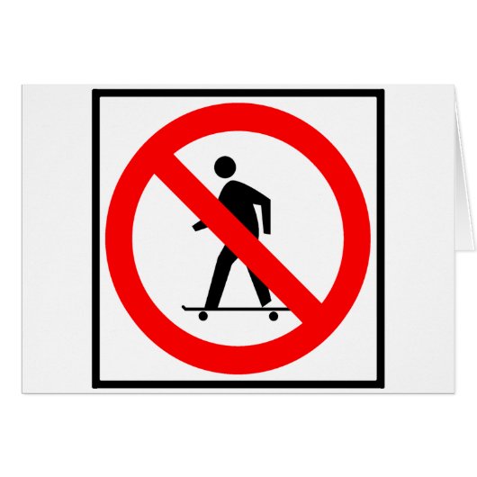 No Skateboarding Highway Sign (Front Horizontal)