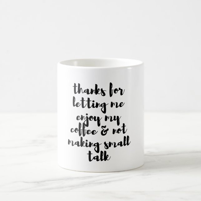 No Small Talk Coffee Mug (Center)