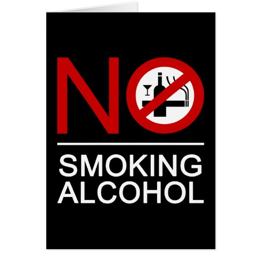 NO Smoking Alcohol ⚠ Thai Sign ⚠ Cards (Front)