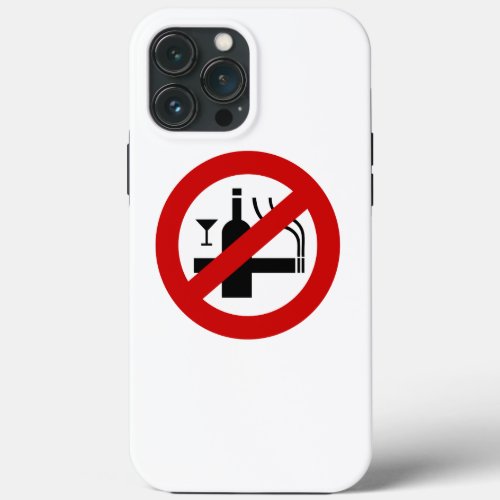 NO Smoking Alcohol  Thai Sign  iPhone 13 Pro Max Case