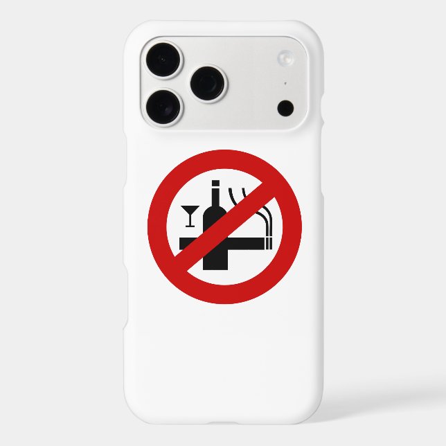 NO Smoking Alcohol ⚠ Thai Sign ⚠ Case-Mate iPhone Case (Back)