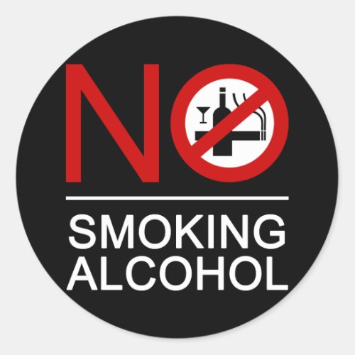 NO Smoking Alcohol  Thai Sign  Classic Round Sticker