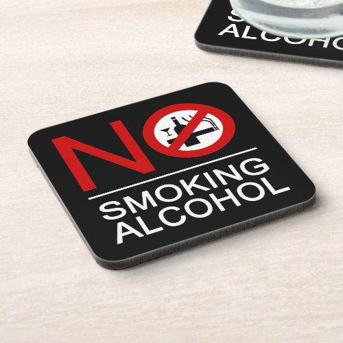 NO Smoking Alcohol  Thai Sign  Coaster