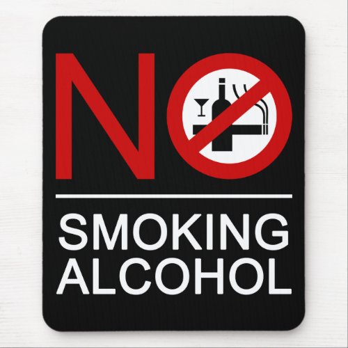NO Smoking Alcohol  Thai Sign  Mouse Pad