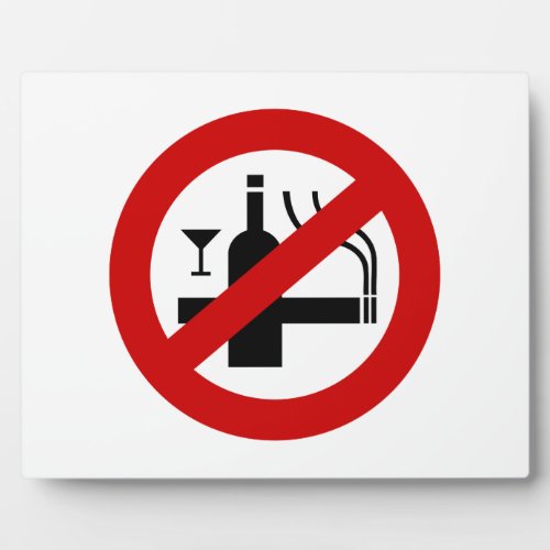 NO Smoking Alcohol  Thai Sign  Plaque