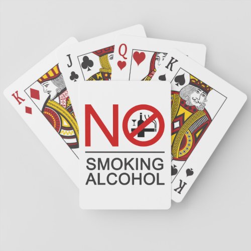 NO Smoking Alcohol  Thai Sign  Playing Cards