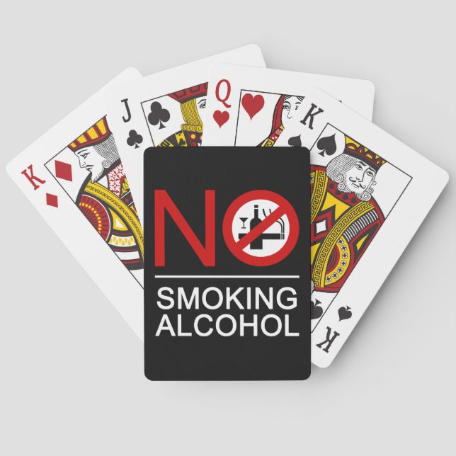 NO Smoking Alcohol ⚠ Thai Sign ⚠ Poker Cards (Back)
